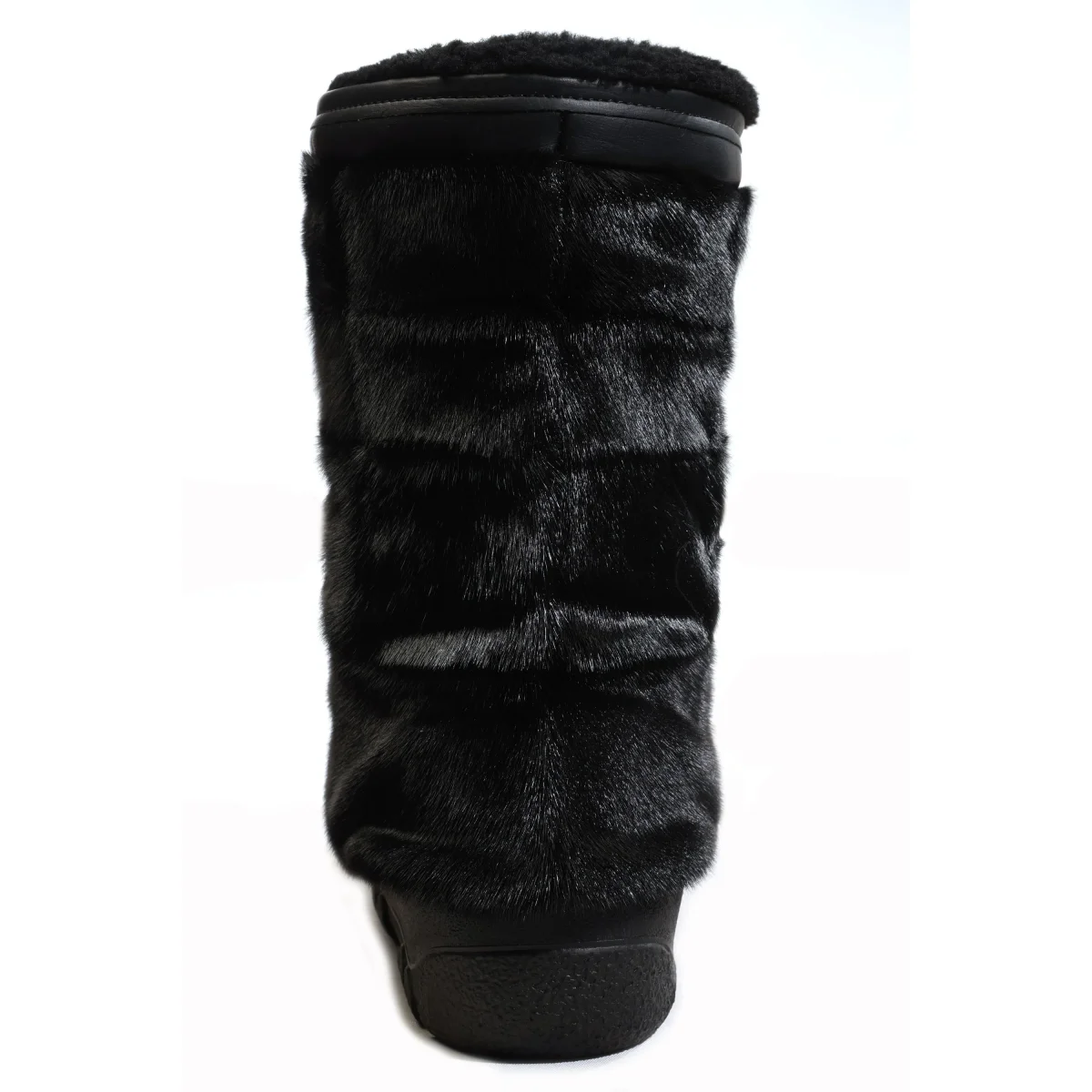 Bottes en fourrure de loup marin "Style damier" - Femme – Image 4