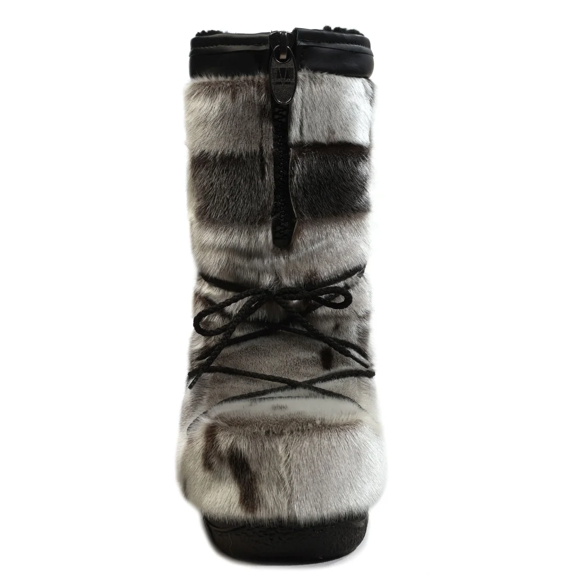 Bottes en fourrure de loup marin "style damier" - Femme – Image 8