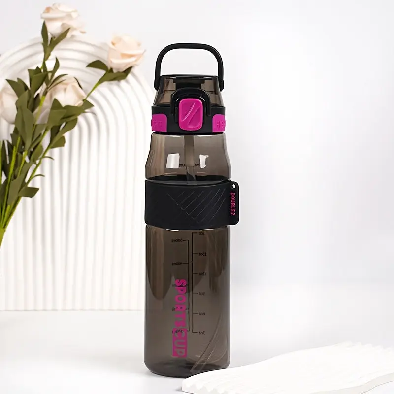 Gourde Sportive Noir 1 Litre (Graduée) – Image 5